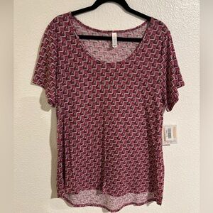 LuLaRoe NWT Classic t Women’s XL -lightweight Geometric Print! Linen/Poly Blend